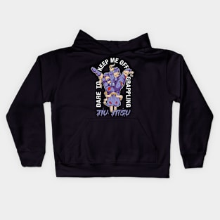 Dare to keep me off jiu-jitsu purple Kids Hoodie